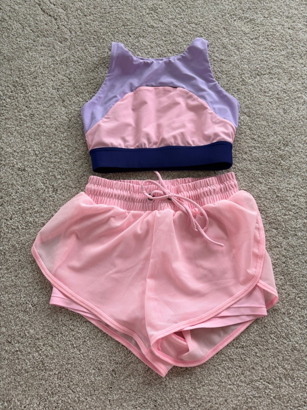 Kids Dance Set - Lavender & Light Pink Two-Piece Costume